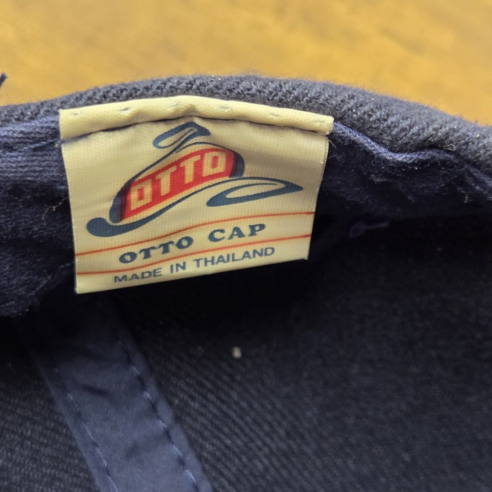 Vintage Pepsi Cola Globe Logo Snapback Hat Navy Red Green Underbrim Otto Cap 90s - Picture 7 of 7